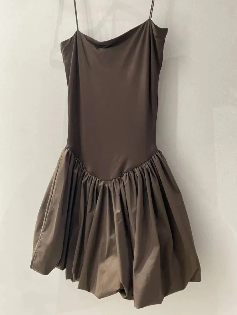 LIZAKOSHT  -  Spring Slim Temperament Dress Sexy Perspective Sling Hip Women's Short Skirt