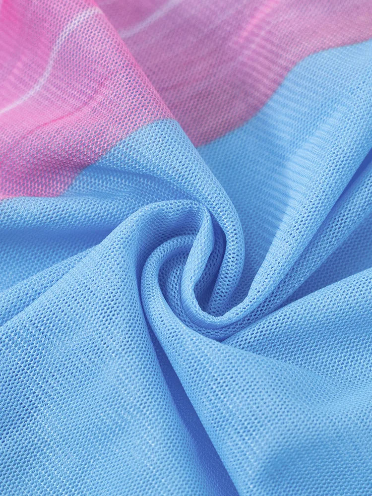 LIZAKOSHT  -  Summer Chiffon Printed Maxi Dress Women Patchwork Backless Slim Contrast Elegant Party Dress Ladies New Long Dress