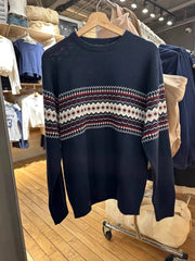 LIZAKOSHT  -  Casual Women Navy Sweater Spring Ladies Crew Neck Navy Sweater Streetwear Female Vintage Loose Sweater