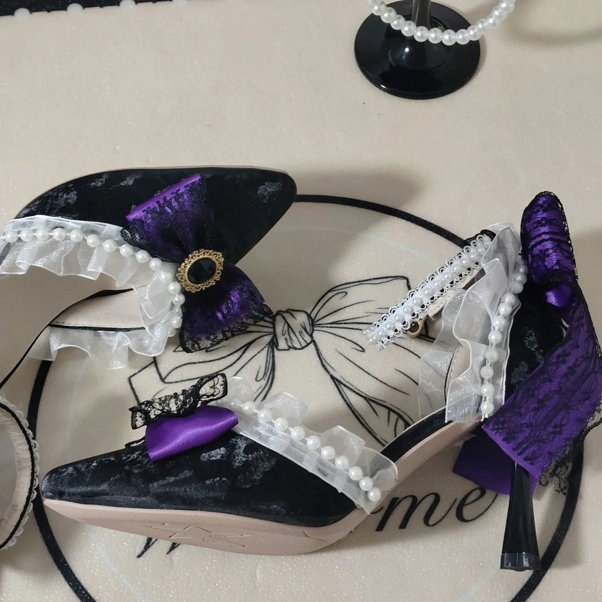 LIZAKOSHT  -  heels woman trend elegant lady shoes purple heels y2k Black heel high quality fashion shoes lolita goth heels for women