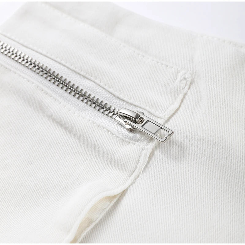 LIZAKOSHT  -  Street Belt Women Jeans Mid Waist Wide Leg Pockets Loose Female Denim Pants Autumn New Fashion All-match Lady Trousers