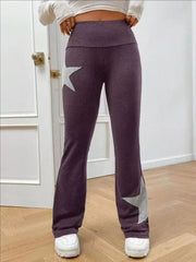 LIZAKOSHT  -  Spring Autumn Women Y2k Vintage Pants Star Pattern Printed Straight Leg Long Pant Casual Trousers Female Casual Sweatpant