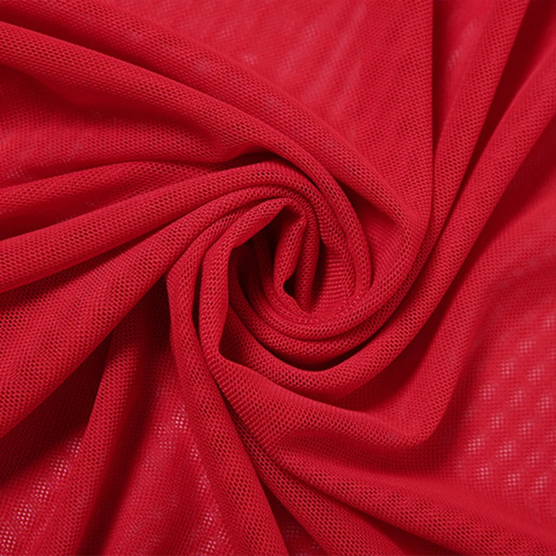LIZAKOSHT  -  2025 Sexy Summer Elegant Long Dresses For Women Backlesss Front Hollow Out Sling Red Pleated Bodycon Vestidos Vacation Wear
