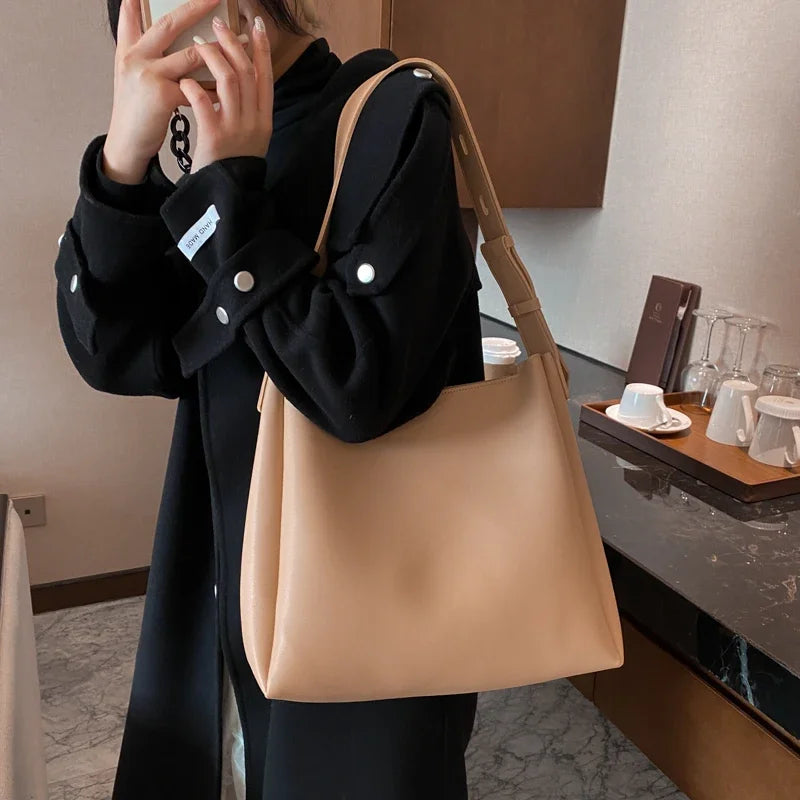 LIZAKOSHT  -  Women Handbag 2 Piece/set Shoulder Bags High Quality PU Leather Bags Ladies Bags