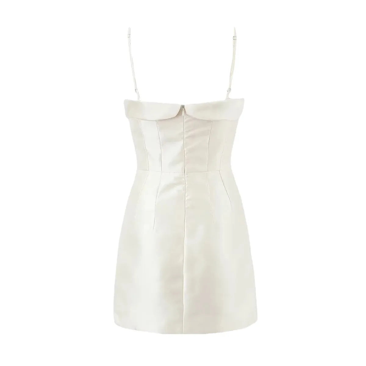 LIZAKOSHT  -  Ladies Daughter Wind Suspender Skirt Female French Bow Satin High Waist Short A-line Skirt Dress