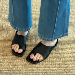 LIZAKOSHT  -  New Designer Summer Leisure Women Slippers Clip Toe Flats Size Soft Indoor Daily Shoes Female