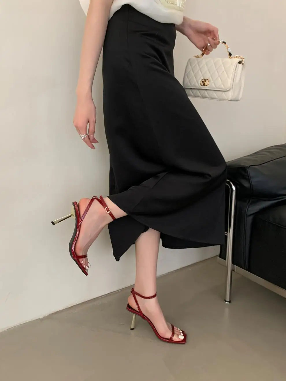 LIZAKOSHT  -  Summer Elegant High Heeled Sandals Women Sexy Slingback Narrow Strap Pumps Luxury Party Women Brand Designer Shoes women shoes