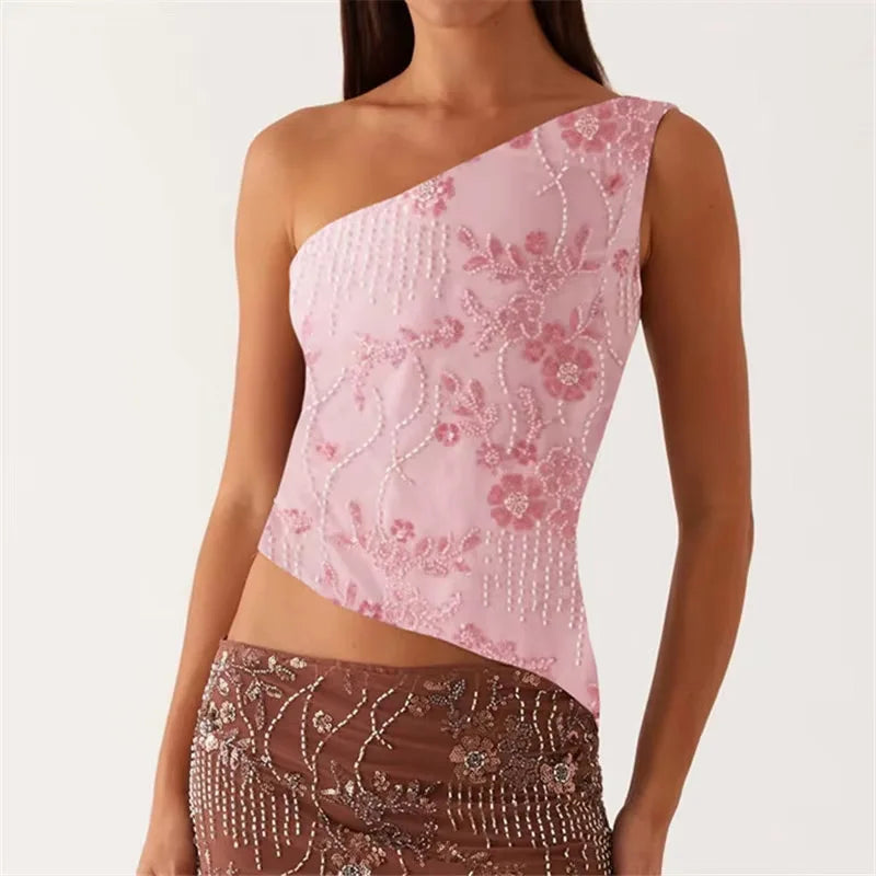 LIZAKOSHT  -  Fashion Print Beading Short Dress For Women Halter Sleeveless Lace Up Backless  Vestidos 2025 Summer Elegant Lady Beach Dresses