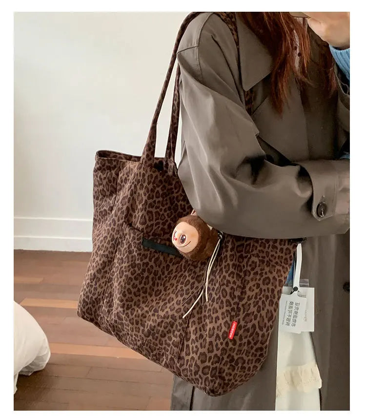 LIZAKOSHT  -  Retro Maillard Shoulder Bag Women Large Capacity Simple Tote Bag Winter Fashion Comfortable and Versatile Texture Storage Bags