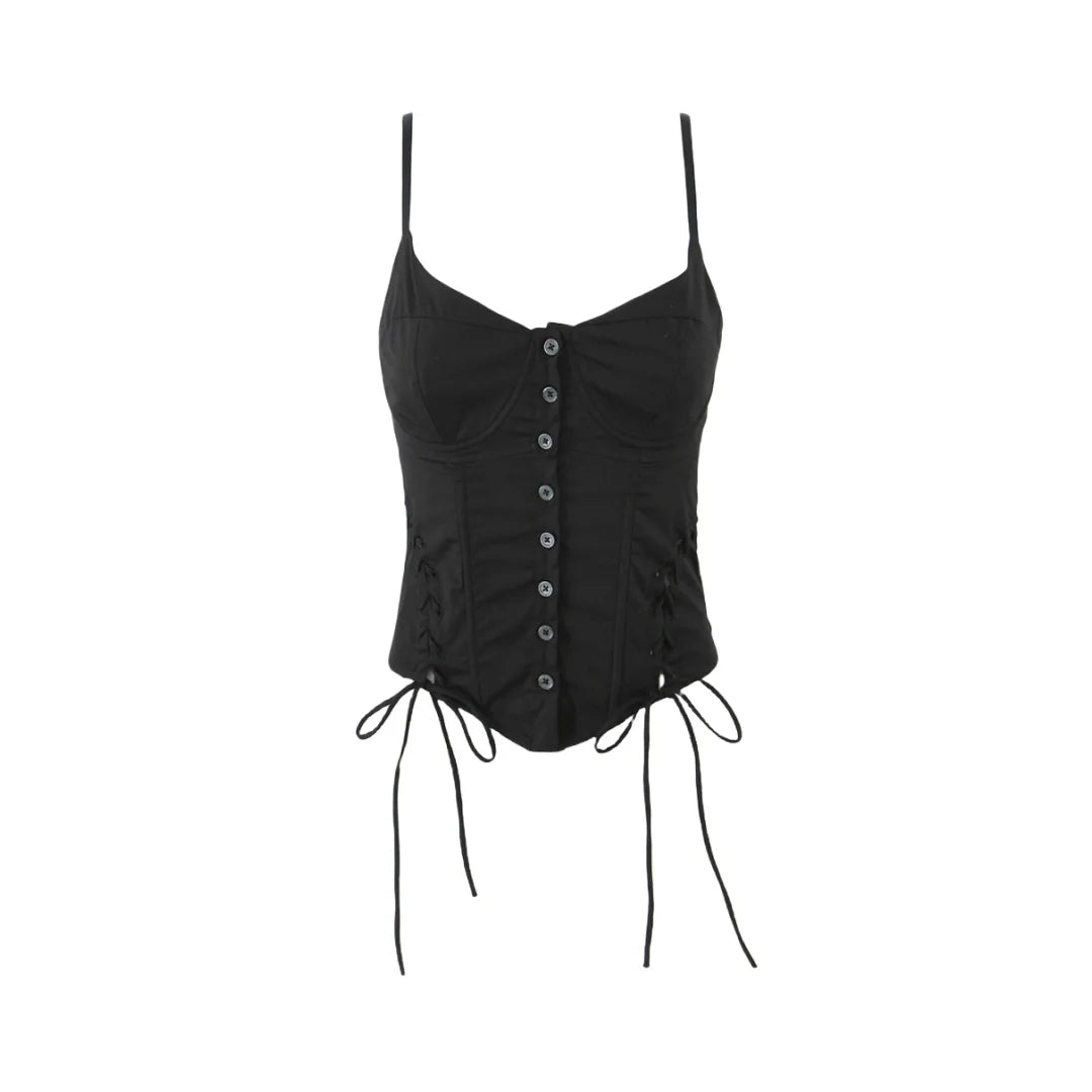LIZAKOSHT  -  Women Button Up CHRISTINA CORSET Tube Top