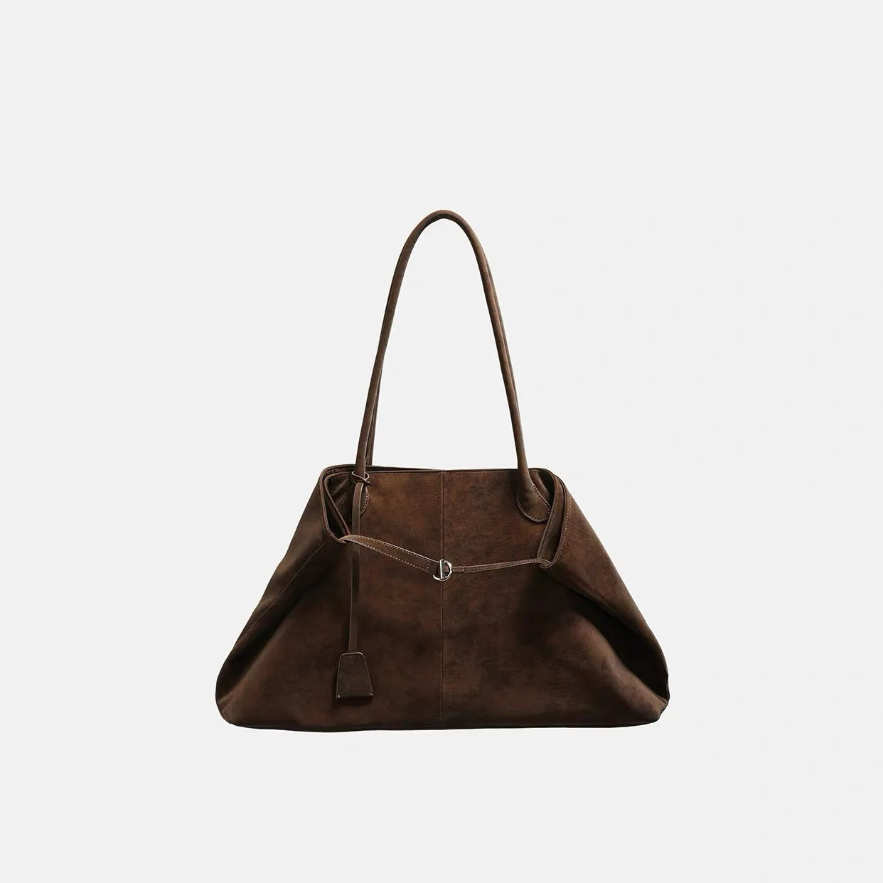 LIZAKOSHT  -  Retro Mulard Suede Tote Bag Women Casual Versatile Large Capacity Handbag Ladies Fashion Solid Color Everyday Shoulder Bags Chic