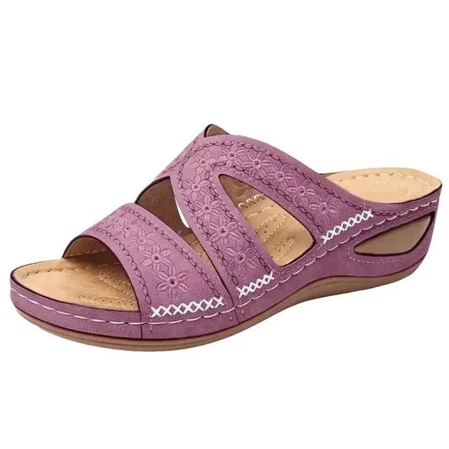 LIZAKOSHT  -  Summer Women Wedge Premium Orthopedic Open Toe Sandals Vintage Anti-slip Leather Casual Female Platform Retro Women's Shoes