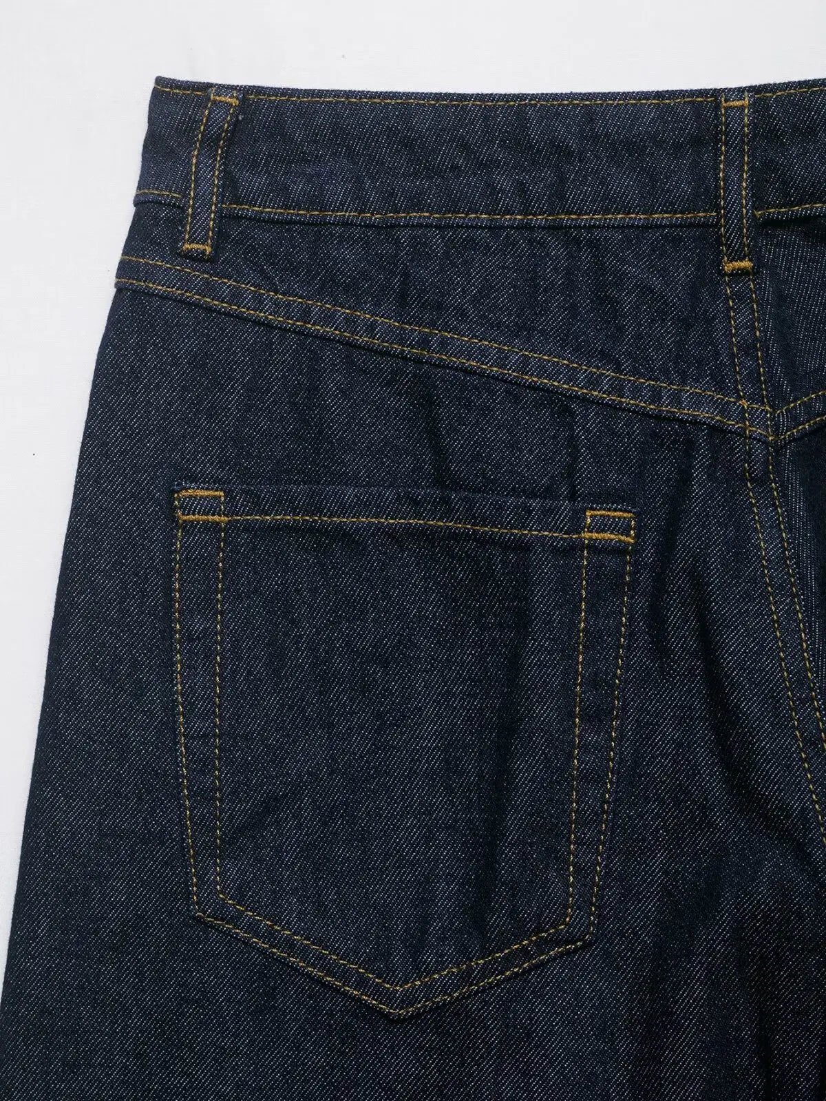 LIZAKOSHT  -  Fashion Baggy Deep Blue High Waist Ripped Hole Straight Knee Length Wide Leg Jeans Women Loose Denim Pants Short Trousers