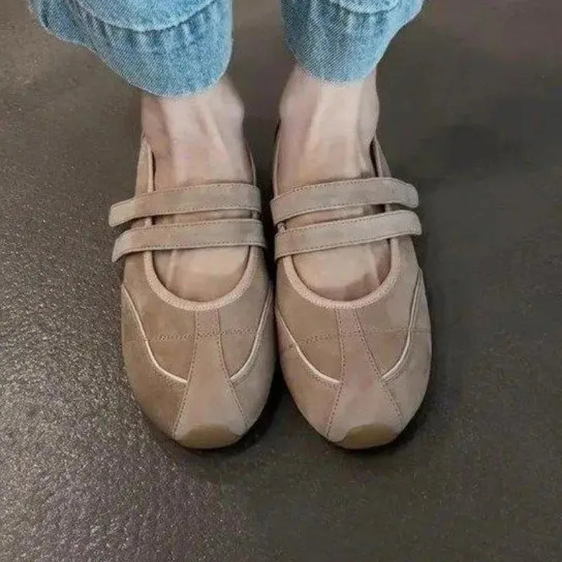 LIZAKOSHT  -  Soft Bot Ballet Flats Leather Version Mary Janes Slip-On Shoes Casual Wear Comfortable Leather Shoes for Women