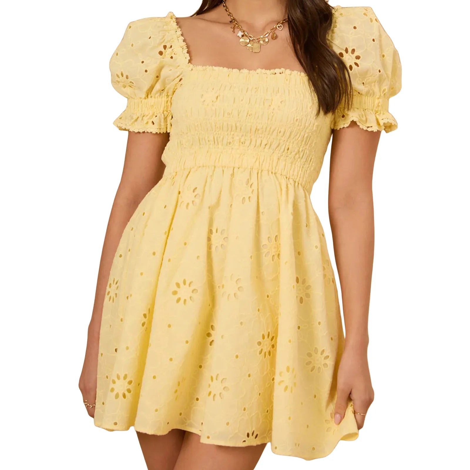 LIZAKOSHT  -  Women s Ruffle Sleeve Floral Print V-Neck Wrap Dress with Tie Waist and Ruffle Hem Knee-Length A-Line Dress