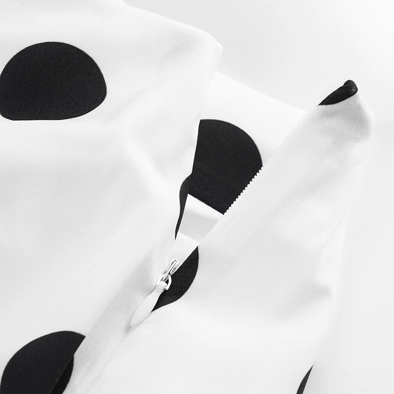 LIZAKOSHT  -  Elegant Polka Dot Print Skirts Casual Women's Low Waist A-line Skirts Streetwear Vacation Summer Clothes