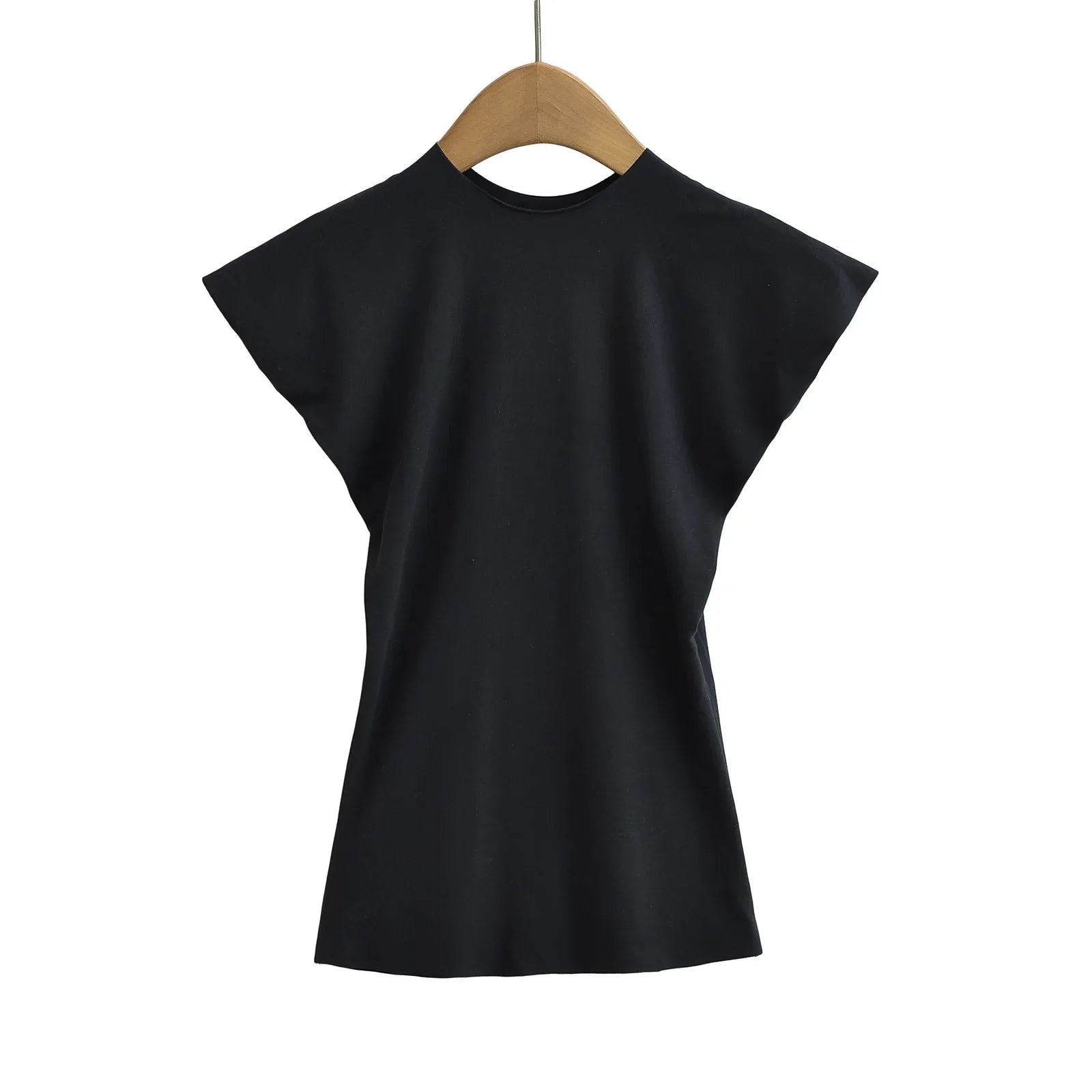 LIZAKOSHT  -  Minimalist Edgeless Brushed Cotton Short Sleeve T-shirt Women 2025 Spring Summer O-neck Stretchy Slim Fitted Top Hot Girls 56907