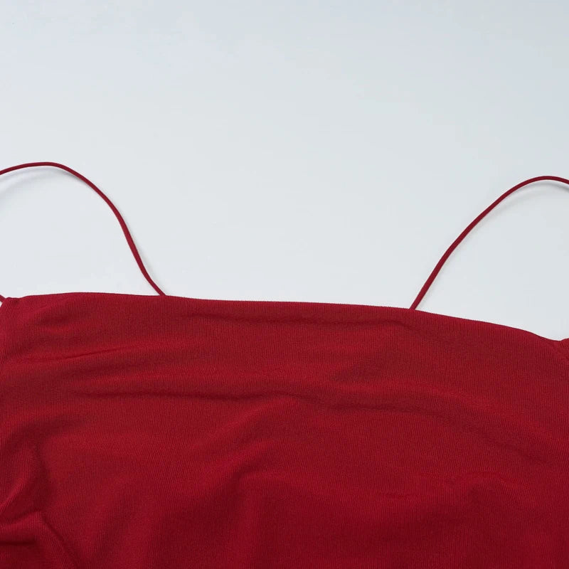 LIZAKOSHT  -  Base Style Casual Sexy Cross Sling Open Back Sleeveless Bodycon Solid Color Long Dress Dating Party Summer Outfit For Women