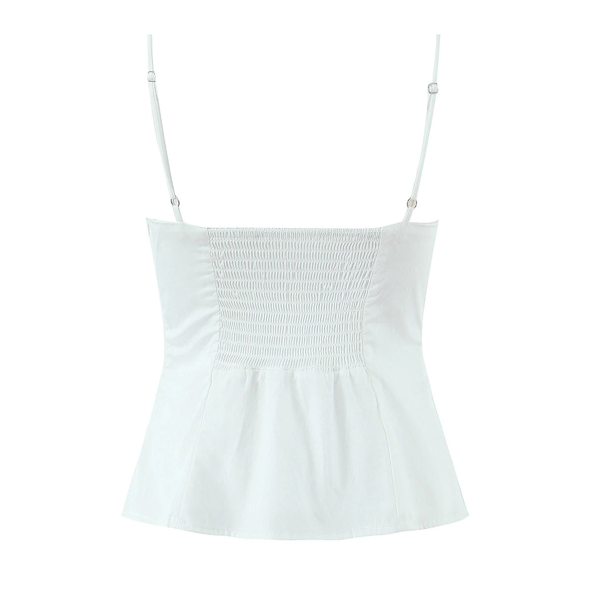 LIZAKOSHT  -  Sexy Cotton Spliced Lace O neck Camisole Camis Women Summer Elastic Back Tank Tops Side Zipper Girl Slim Waist Crop Top
