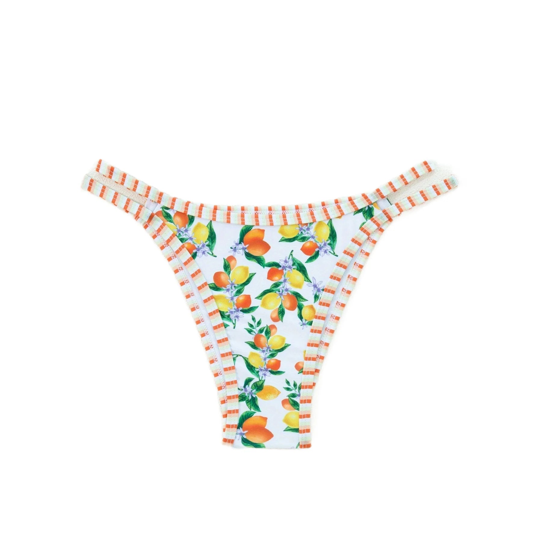 LIZAKOSHT  -  Sexy Orange Print Micro Bikini Women Double Strap Push Up Bra Hollow Out Thong Swimsuit Beach Bathing Suit Holiday Swimwear