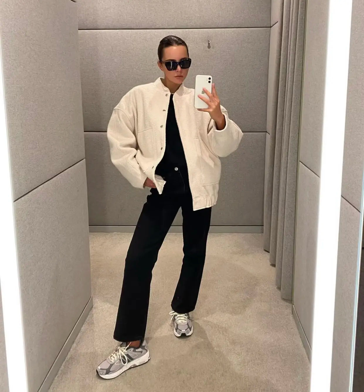 Lizakosht Fashion Big Pockets Bomber Jackets for Women Coats Female Chic Autumn Winter Casual Jacket Ladies New Outerwear