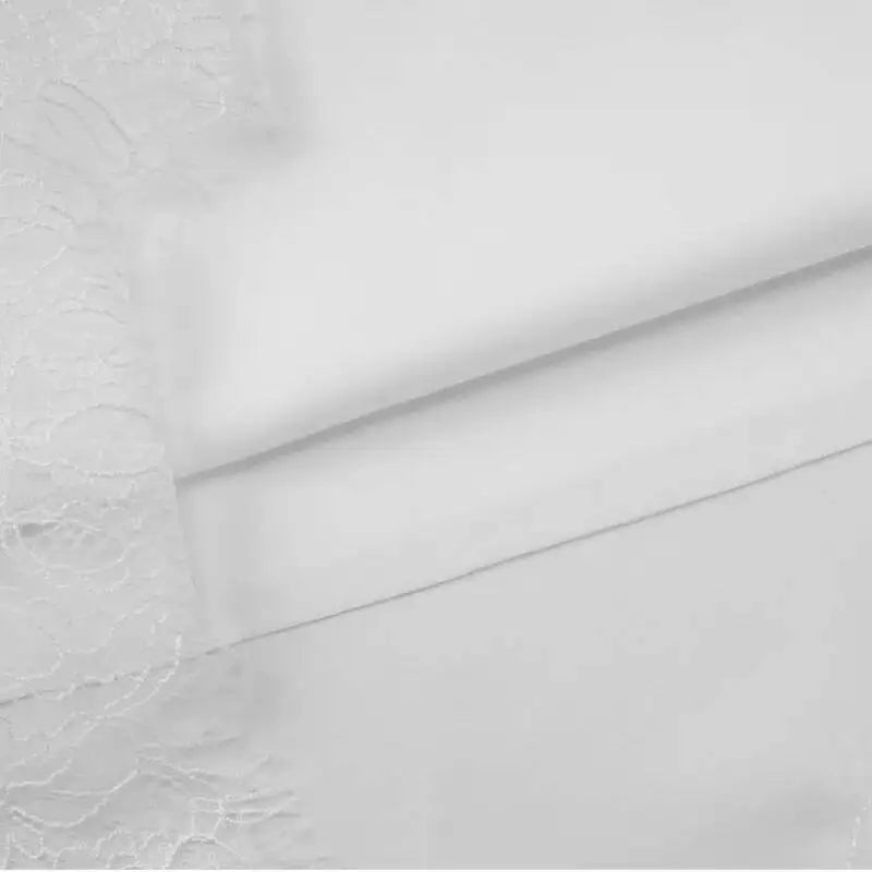 LIZAKOSHT  -  Sexy Strapless Satin Vest Irregular Lace Women's Top Summer Solid Color Loose Comfortable Lazy Daily Leisure Commuting White Top
