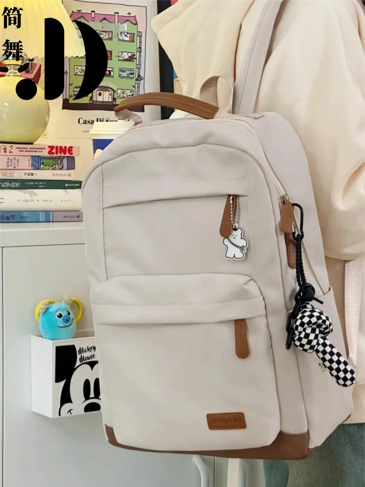 LIZAKOSHT  -  Japanese Vintage Fashion Commuter Laptop Backpack Waterproof Student Preppy School Backpack Casual All Match Travel Backpacks