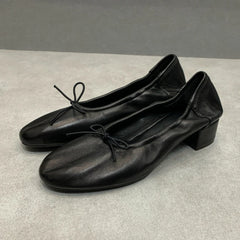 LIZAKOSHT  -  Fashion Chunky Heel Loafers Women Round Toe Ballet Shoes Women's Pumps and Heels Brown Comfortable Office Low Heel Dress Shoes