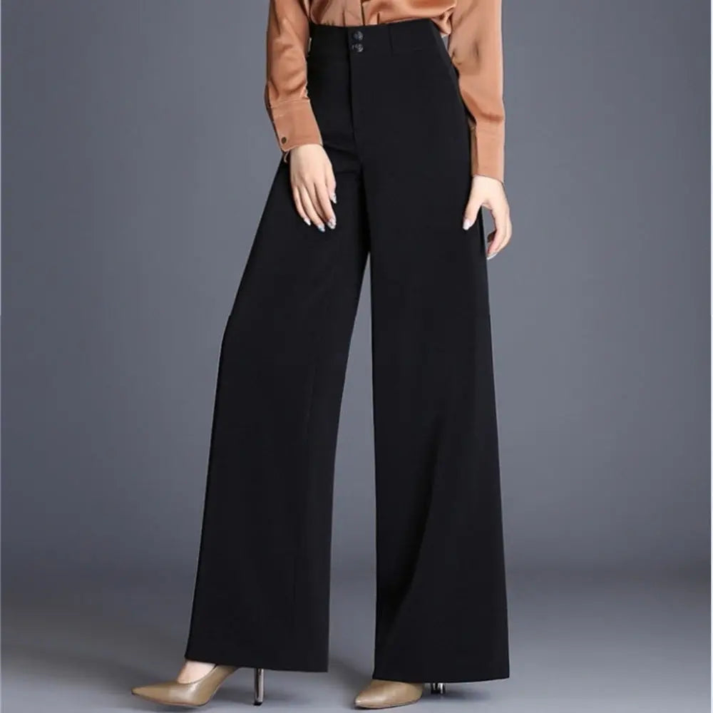 LIZAKOSHT  -  New Wide-leg Pants Suit High-end Women's Casual Loose High Waist Drooping Big Feet
