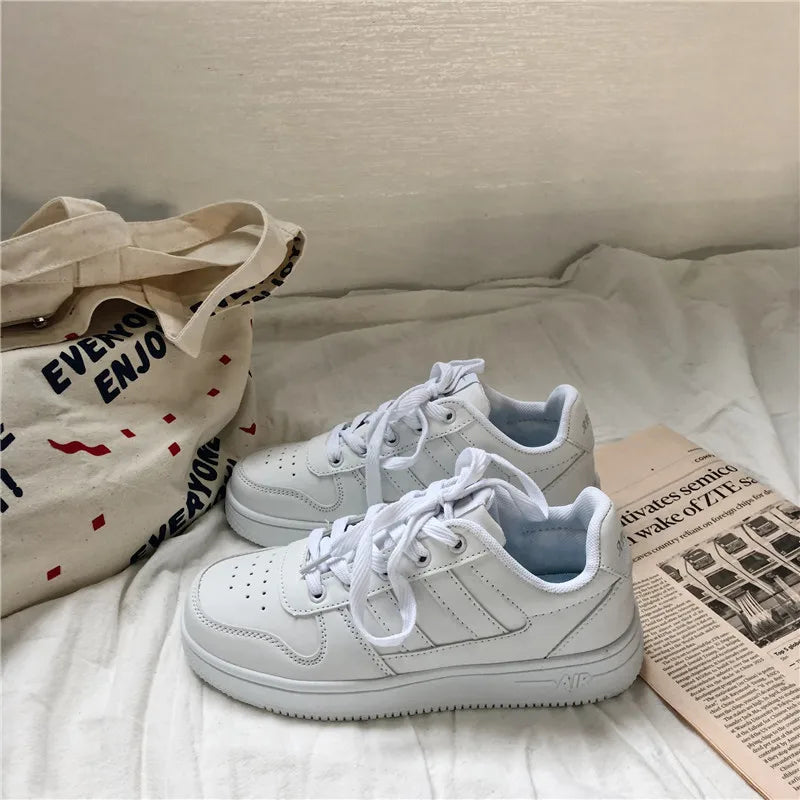 LIZAKOSHT  -  New Classics Fashion Sneakers Shoes Women Unisex White Shoes Woman Casual Loafers High Quality Student Trainers Ladies Shoes