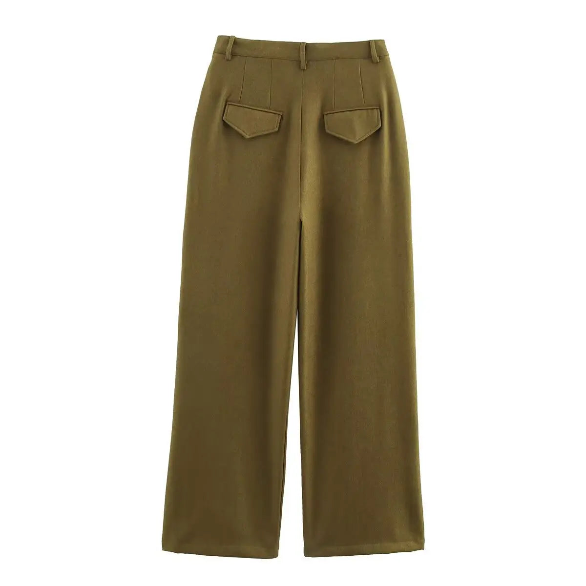 LIZAKOSHT  -  Spring and Autumn American Retro Three-dimensional Pocket Jacket High Waist Straight Pants Women's Suit