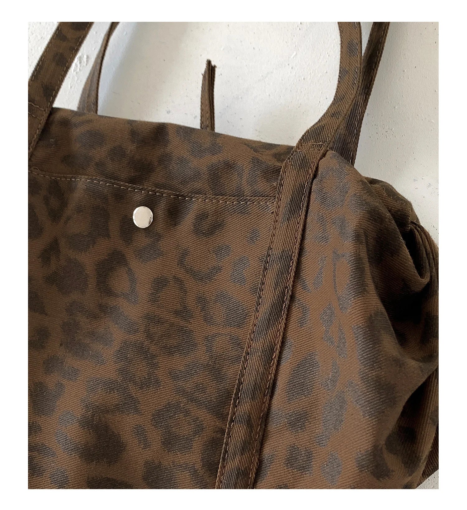 LIZAKOSHT  -  Wild Leopard Print Nylon Shoulder Bag Large Capacity Multipocket Tote Bag Trendy Women Casual Purse Guangzhou High Quality Bag