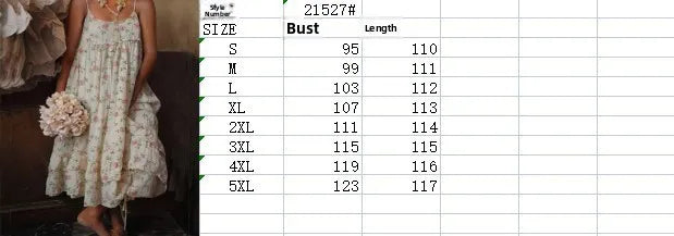 LIZAKOSHT  -  Floral U-Ne Loose Susp Dr Street Sle High Waist Knitted Polyester Fiber Svel Straight Tube Summer Dr