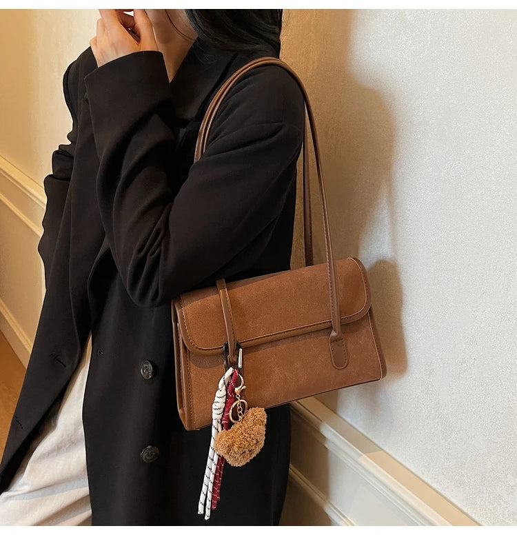 LIZAKOSHT  -  Retro Underarm Bag Large Capaci Casual Commuter Women's Bag oulder Bag Office Bag Faionable Simple Sle Korean Sle