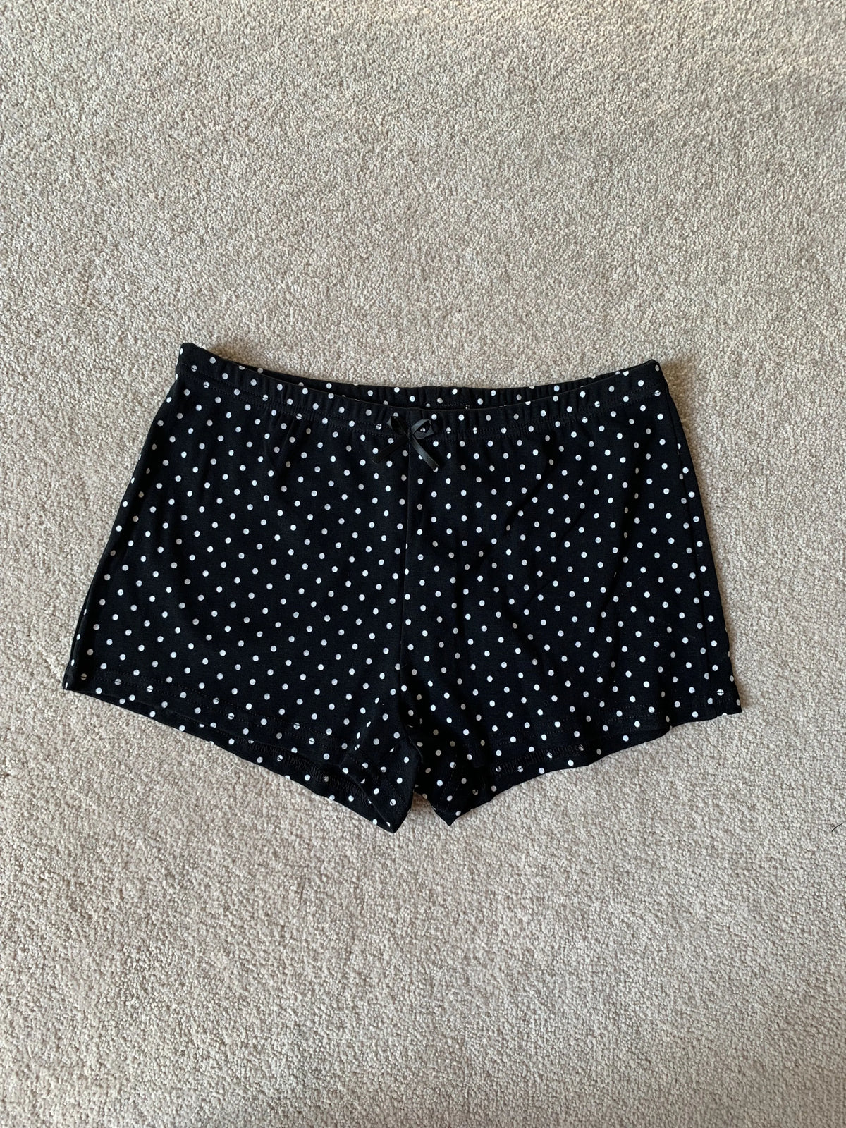 LIZAKOSHT  -  Polka Dot Cotton Shorts Woman Summer Bow Elastic Waist Straight Short Pants Female Casual Cozy Home Pajama Bottom New Pant