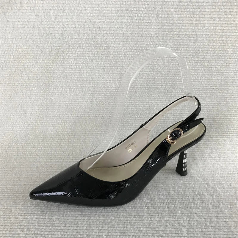 LIZAKOSHT  -  All-Match Female Sandal Black Shoes for Women Summer High Heels Girls Beige Open High-heeled Pumps Scandals Open Shoes Heel