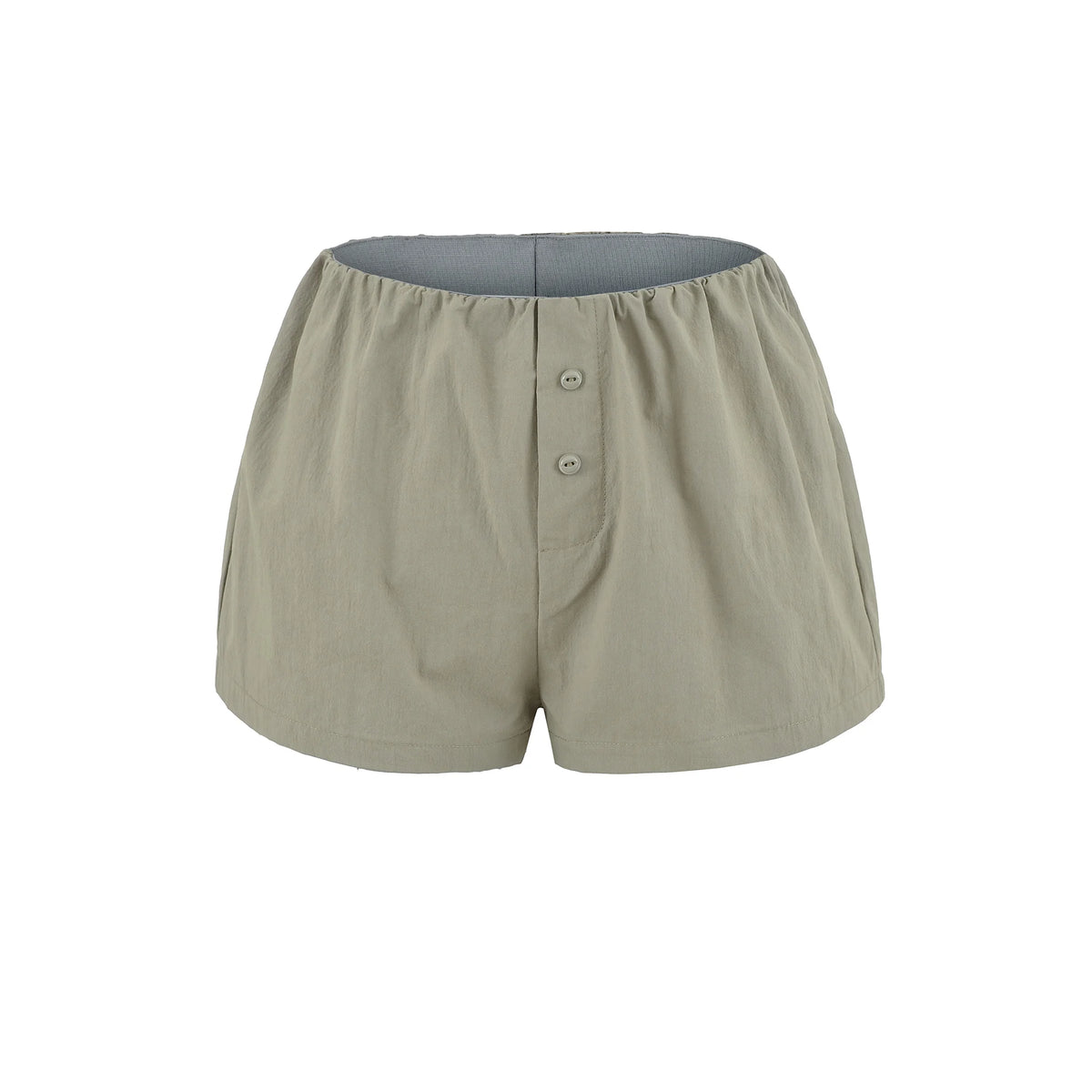 LIZAKOSHT  -  3 colors Summer Sports Cotton Causal Shorts Women Elastic Waist Loose Wide Leg Straight Short Pants Trousers Armygreen Khaki