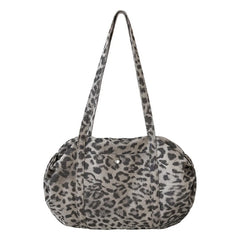 LIZAKOSHT  -  Wild Leopard Print Nylon Shoulder Bag Large Capacity Multipocket Tote Bag Trendy Women Casual Purse Guangzhou High Quality Bag