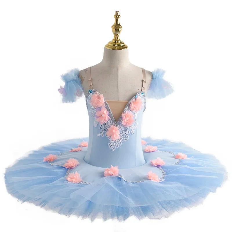 Children Professional Ballet Tutu For Kids Girls Red Swan Lake Ballet Dance Clothes Adult Pancake Ballerina Figure Skating Dress