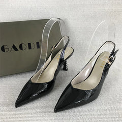 LIZAKOSHT  -  All-Match Female Sandal Black Shoes for Women Summer High Heels Girls Beige Open High-heeled Pumps Scandals Open Shoes Heel