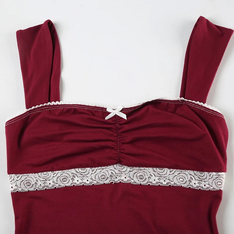 LIZAKOSHT  -  Sexy Fashion Casual Elegant Slim 2000s Retro Camisole Top Chic Women's Crop Tops Punk Hip Hop Rock Girls Streetwear