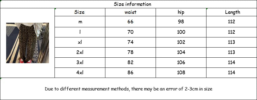 LIZAKOSHT  -  Leopard Print Slit High Waist Wide Leg Pants Fashion Street Loose Casual Pants Retro All-match Trousers Streetwear Women