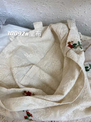LIZAKOSHT  -  Female Exquisite Flower Embroidery Single Shoulder Bag Summer 2024 New Retro All-Fit Large Capacity Cloth Bag Handbag