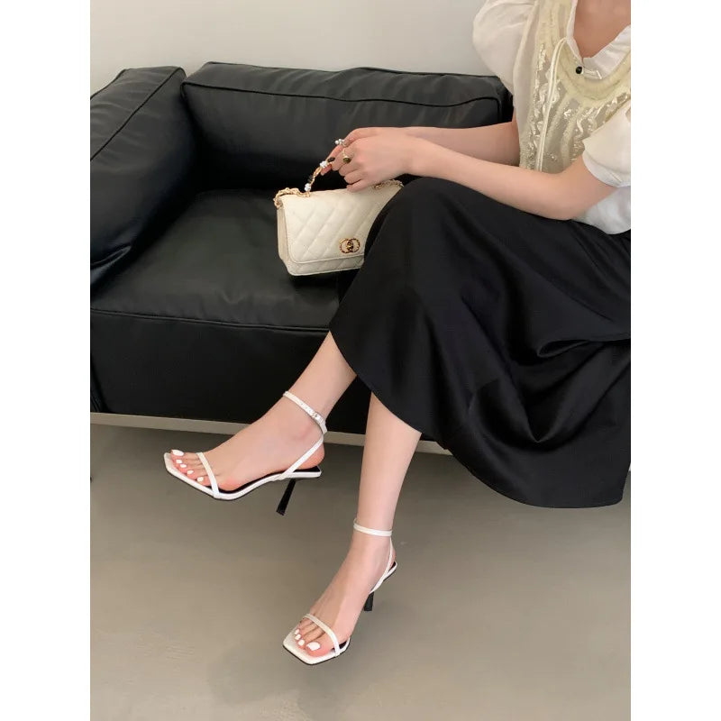 LIZAKOSHT  -  Summer Elegant High Heeled Sandals Women Sexy Slingback Narrow Strap Pumps Luxury Party Women Brand Designer Shoes women shoes