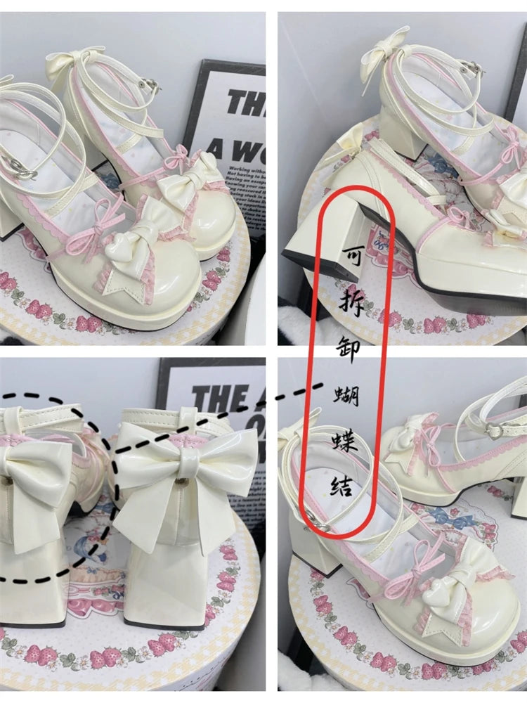 LIZAKOSHT  -  Jk Uniform Lolita Shoes Student Retro Kawaii Style Women's Japanese Loli Shoes Platform Anime High Heel 7cm