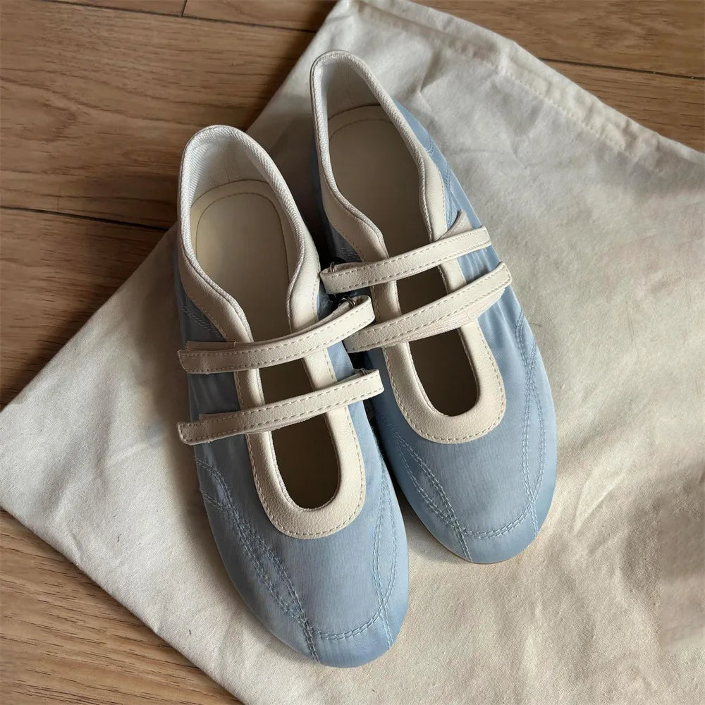 LIZAKOSHT  -  Leisure Ballet Flats Shoes Women Casual Sneakers Trend Summer Brand Designer Walking Cozy Dress Mary Jane Shoes Mujer