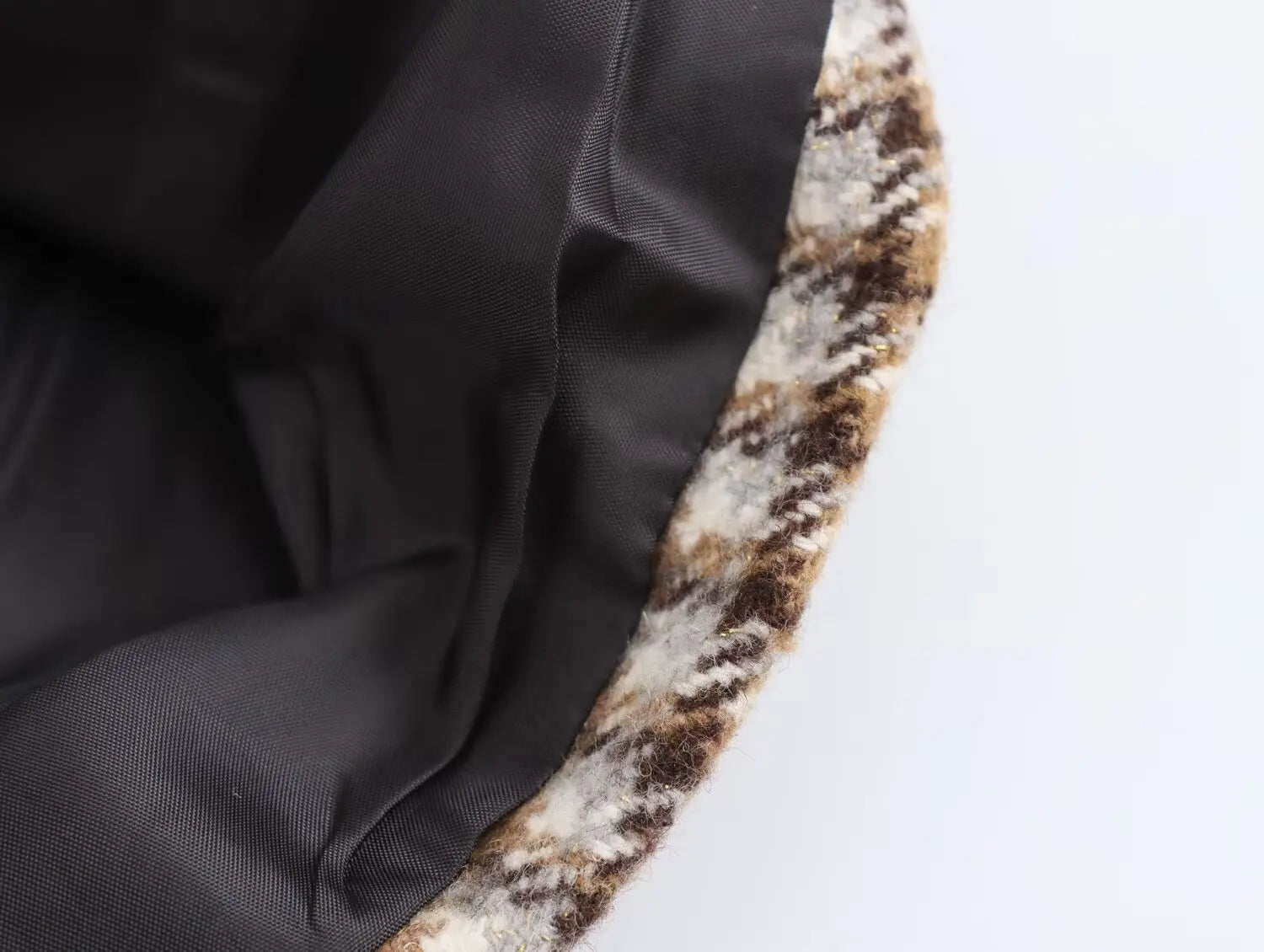 LIZAKOSHT  -  Double Breasted Plaid Pattern Woolen Overcoat Women Fashion Lapel Long Sleeve Loose Coats Lady Winter Daily Commute Coat