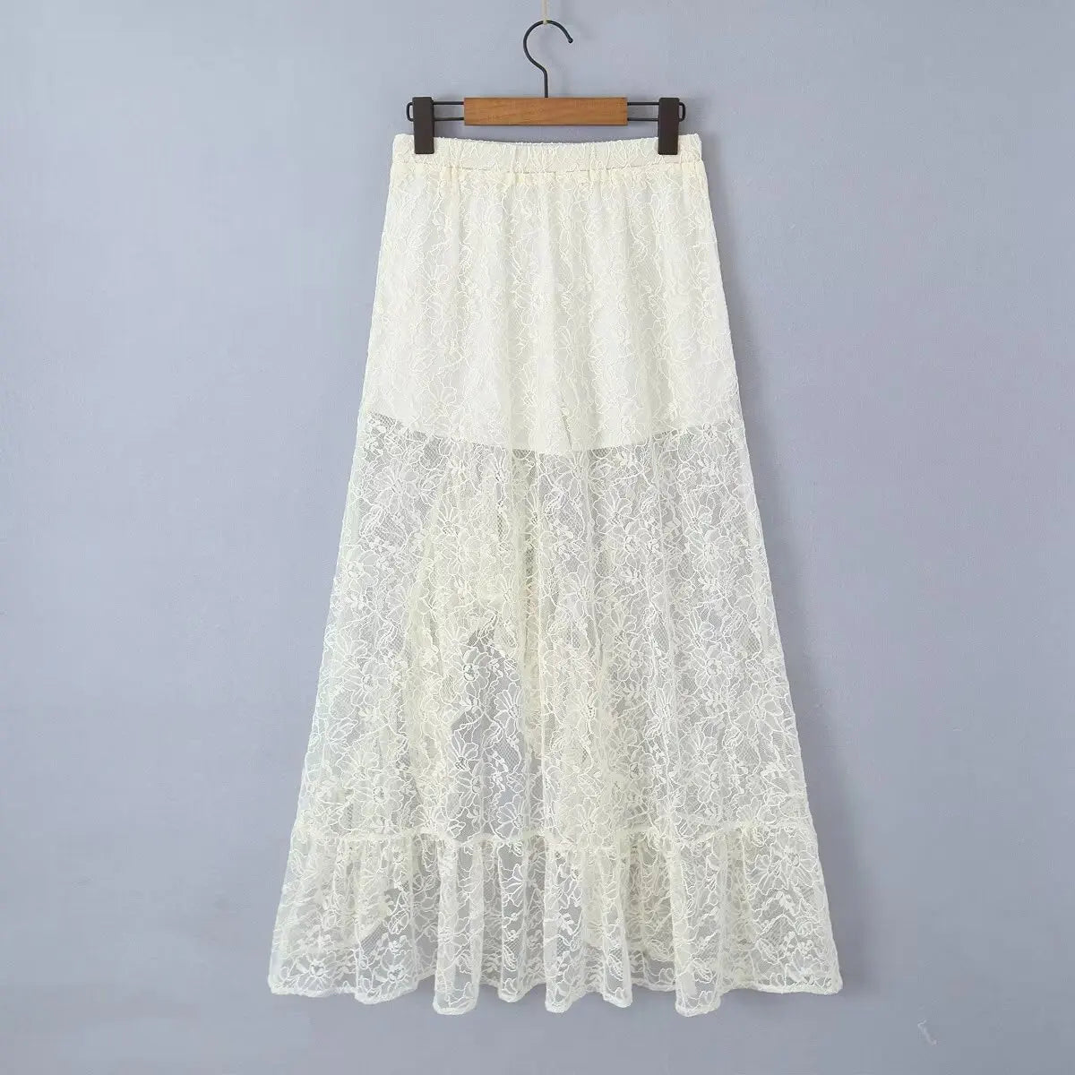 LIZAKOSHT  -  Perspective Skirt Women Lace Asymmetric Sexy Summer Skirt