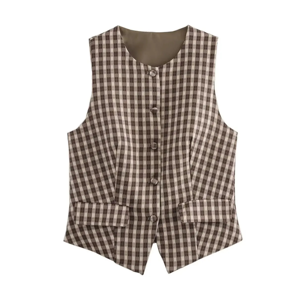 LIZAKOSHT  -  Plaid Skirt Suit Slim Suit Women's 2-piece O-neck Vest+trouser Skirt Summer Ladies' Elegant Suit New