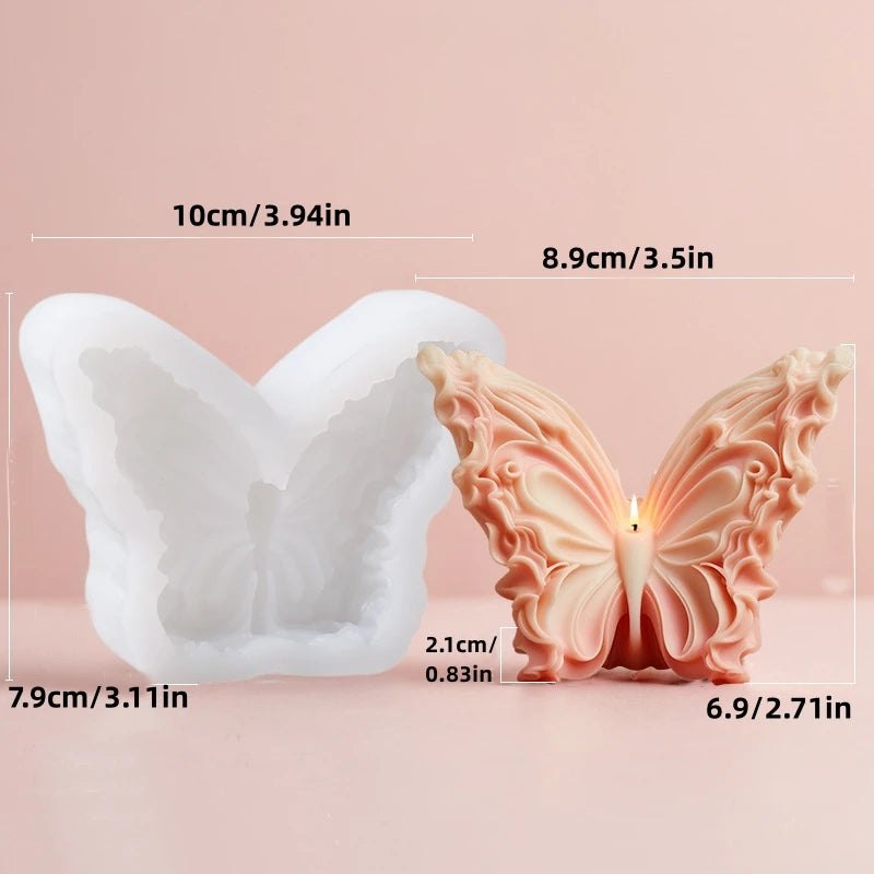 DIY Butterfly Candle Silicone Mold Handmade Soap Aroma Candle Plaster Butterfly Angel Ornament Molds Home Decoration Crafts
